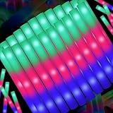 SHQDD 115 Pack LED Foam Glow Sticks, Glow Sticks Bulk with 3 Modes Colorful Flashing, Glow in the Dark Party Supplies for Wedding, Raves, Concert, Camping, Sporting Events, New Year Carnival