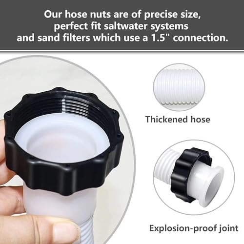 Replace Pool Sand Filter Pump Hose 16 Inch Compatible with Intex Pool Sand Filter Pumps & Saltwater Systems, Pool Sand Filter Interconnecting Hose
