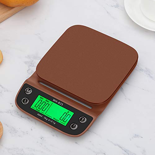 Anself WH-B25 Tela de LCD de alta definição LED Retroiluminação verde Café feito à mão Balança eletr