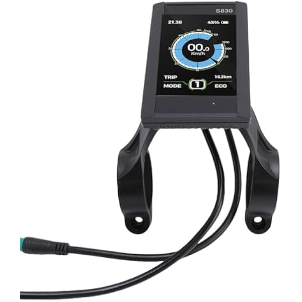 Fockety Elektryczny Panel Sterowania Lcd, Miernik Sterowania Ekranem S830 z 5 Rdzeniowym Kablem Odpornym na wodę, łatwy Instaluj wymianę Miernika Lcd na Rowerach Elektrycznych dla