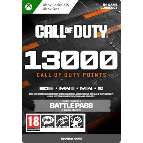 13,000 Call of Duty Points for Xbox Cover