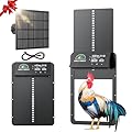 Automatic Chicken Coop Door with Light Sensor & Timer Control - Multi-Mode Chicken Door Opener with Solar Charging
