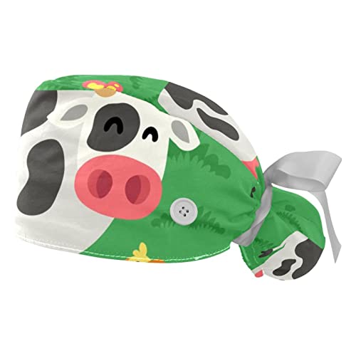 Casquettes de travail anti-transpiration JDEZ | Chapeaux ajustables vert imprimé