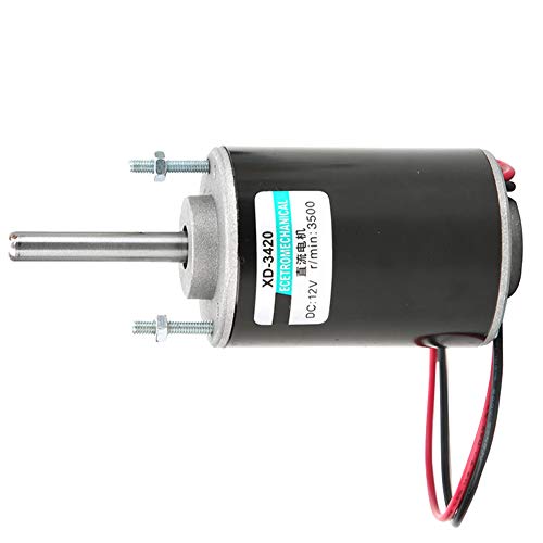Permanent Magnet DC Motor High Speed 12V/24V 30W Brush DC Electric Motor, CW CCW Control, with Super Smooth Drive for Cotton Candy Machine, Grinding Machine (12V3000 rpm)