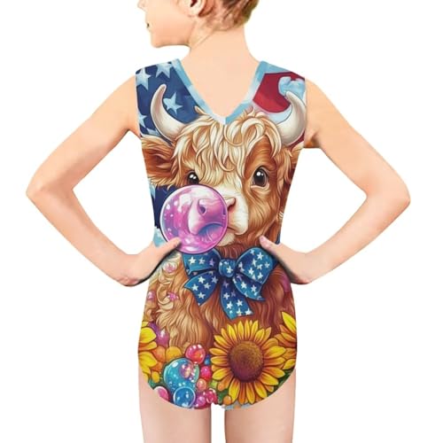 Image of Swimsuits for Girls 3-14 Sleeveless Bathing Suit for Kids Summer One Piece Swimming Suits