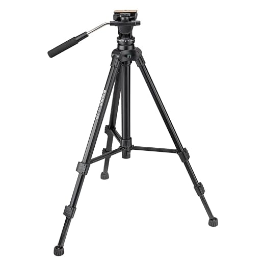 Magnus VT-300, Video Tripod System with Fluid Head, Extends to 64”, Max Load 15 lbs. Mid-Level Spreader, Replaceable Rubber Feet. Plus Quick Release plate, Pan Bar, Carry Case with Shoulder Strap