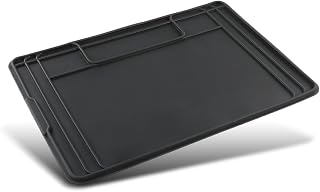 CNNELL Waterproof Under Sink Liner Mat Sink Mat for Kitchen Bathroom 28” x 19” Inches Durable Flexible Tray Home Undersink Organizer Must Haves Black