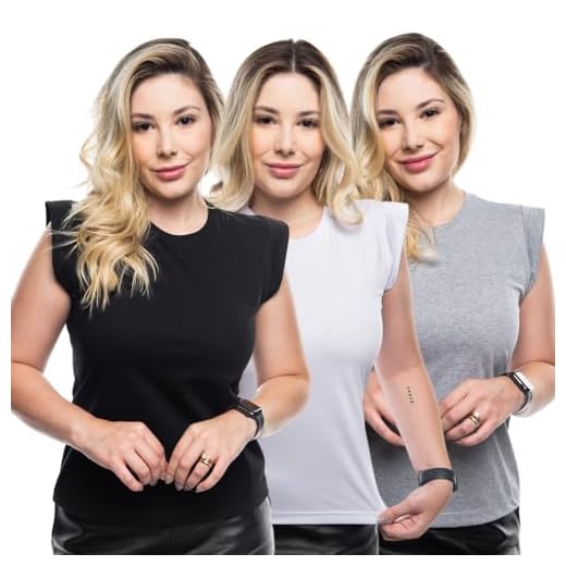 M. TSHIRTS, Kit 3 Camisetas Feminina Muscle Tee Manga Curta Basica Lisa Tamanho:M;Cor:Preto+Branco