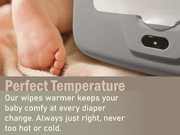 Baby Wet Wipe Warmer, Dispenser, Holder and Case - Easy Press On/Off Switch, Only Available at Amazon