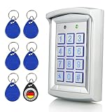 MATHFEL Smart Lock Elektronisches Türschloss für Haustür - Wetterfestes Codeschloss mit RFID, IP66, 2 Relais - Türöffner mit Code, Smartes Türschloss, Automatisches Türschloss