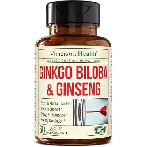 Vimerson Health Panax Ginseng + Ginkgo Biloba Complex Capsules Cover