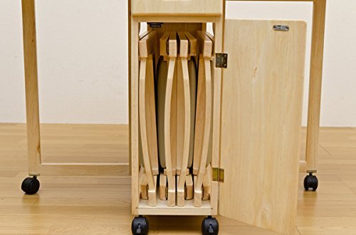 3段階調節可能 木目調バタフライ ダイニングテーブル + チェア4脚 5点