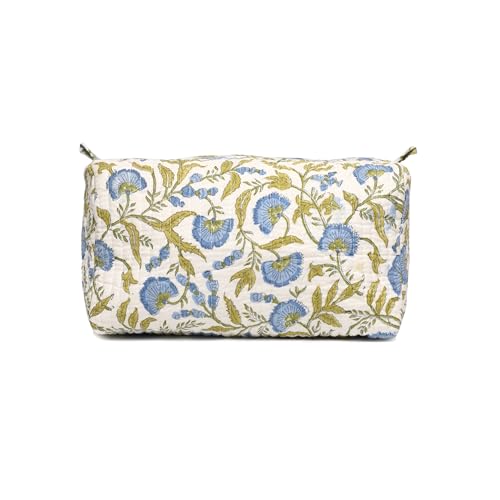 Image of Block N Style's Travel Hanging Toiletry Bag Pouch Dopp Kit for Men and Women Organizer for Cosmetics, Makeup Brushes, Jewelry, Shaving Tools and Travelling Accessories (Blue)