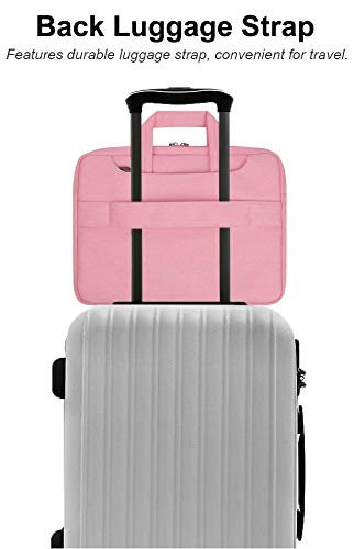 HESTECH Chromebook Case,11.6"-12.5 inch Polyester Laptop Sleeve Bag Handle/Shoulder Strap/Pockets for Acer Dell HP Samsung Toshiba ASUS C202 L210/Microsoft Surface Pro 7/3/4/5/6,Pink