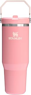 Stanley IceFlow 2.0 Flip Straw Tumbler with Handle 30 oz Twist On Lid and Flip Up Straw Leakproof Water Bottle Insulated Stainless Steel BPA-Free Pink Mesa