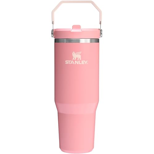 Stanley IceFlow 2.0 Flip Straw Tumbler with Handle 30 oz | Twist On Lid and Flip Up Straw | Leakproof Water Bottle | Insulated Stainless Steel | BPA-Free | Pink Mesa