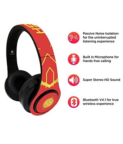 Image of Macmerise Suit up Flash On-Ear Bluetooth Headphone with Upto 10 Hours Playback, FM Radio, SD Card, Soft Padded Ear Cushions and Passive Noise Isolation | Decibel Wireless Headphone