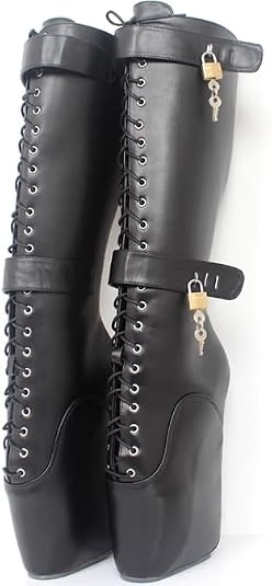 Amazon Chuskl 18cm Heel Knee Length Ballet Boots Lace Up Locking amazon-chuskl-18cm-heel-knee-length-ballet-boots-lace-up-locking