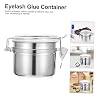 Eyelash Glue Storage Container Sealed Eyelash Adhesive Box Compact and Leak Jar for Lash Extensions Capacity for Makeup and Lightweight Design