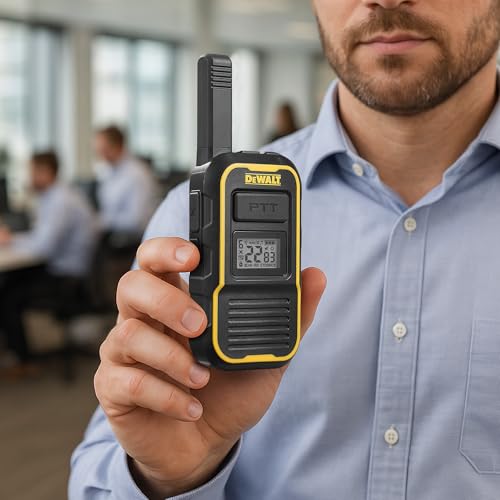 Image of DEWALT DXFRSB6090 FRS Business Radios with Base Station, Pro-Grade 2 Way Radios, 2W, 6 Pack with Gang Charger, DXFRSB6090-BCH6