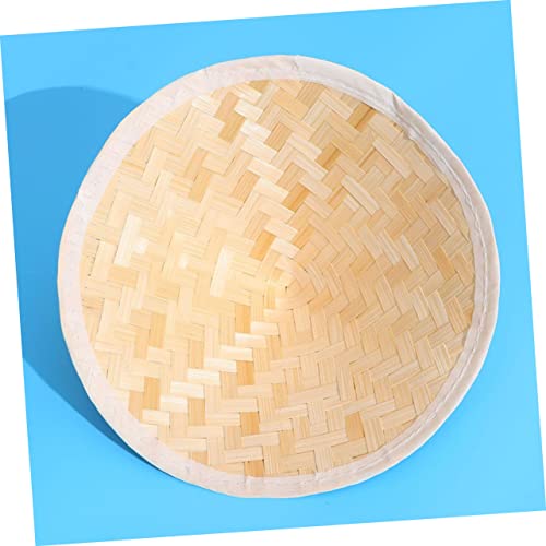 Toyvian 2pcs Boys and Girls Sun Hats Lightweight Uv Weaving Hats for Boy Girl Comfortable and Headwear for Outdoor Activities Beige3
