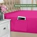 Elegant Comfort 1500 Premium Hotel Quality 18-21 Inches Deep - Extra Deep Pocket Single Fitted Sheet for High Mattress, Luxury and Softest, Smart Pocket - Wrinkle Free, Twin/Twin XL, Pink