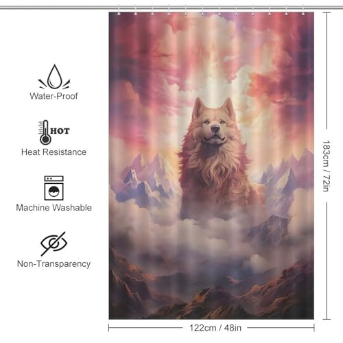 Rideau de douche en polyester de qualité supérieure 122x183 cm