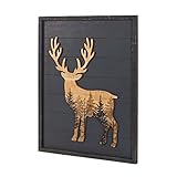 NIKKY HOME Cabin Wall Decor, Large 3D Deer Elk Rustic Wooden Forest Mountain Woodland Wildlife Lodge...