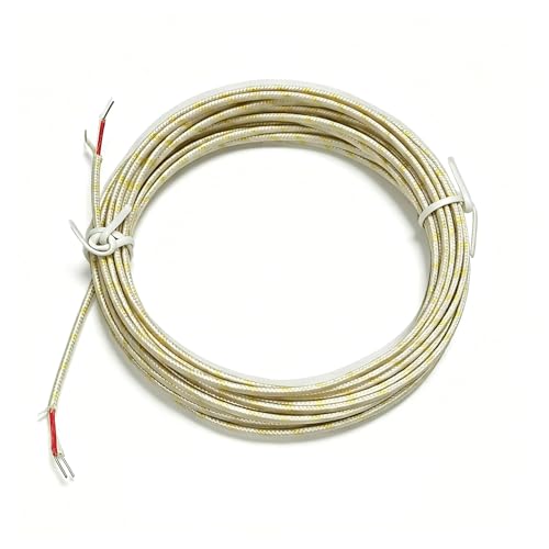 Image of Professional-Grade Type K Thermocouple Wire, AWG 24, Fiberglass Insulated, 700C High-Temperature Resistant, 10-Yard (9.1)