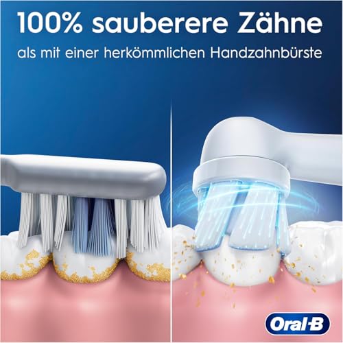 Oral-B iO Series 2 Elektrische Zahnbürste Rosa PLUS Original Oral-B iO Sanfte Reinigung Aufsteckbürste Weiß 3x – Bild 3