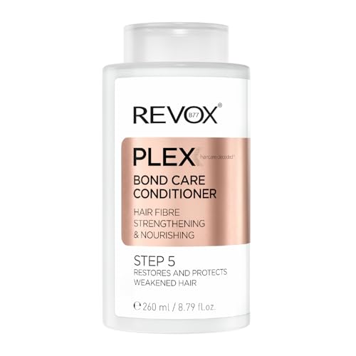 REVOX B77 - Plex Bond Care Conditioner Step 5, 260 ml, Haarreparatur-Conditioner, hydratisiert und pflegt die Haarfasern in der Tiefe, schützt und beugt Haarbruch vor, verbessert die Farbe