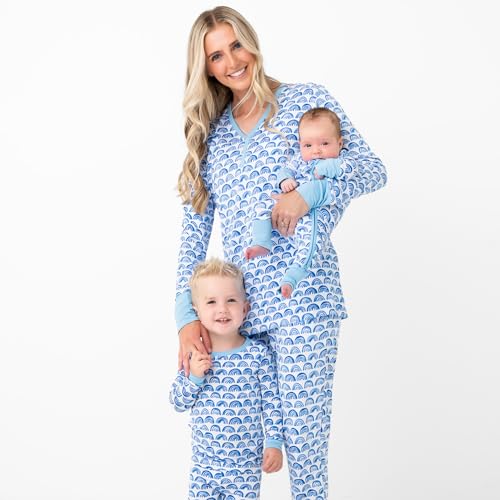 Image of Little Sleepies Womens Pajama Top, Viscose from Bamboo, Henley Button Up Nursing PJs, Family Matching Pajamas for Women Set