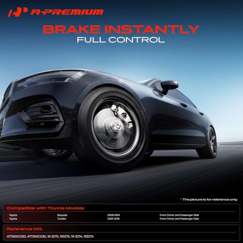 Image of A-Premium Front Disc Brake Caliper Assembly Compatible with Toyota Models - Sequoia 2008-2015, Tundra 2007-2015