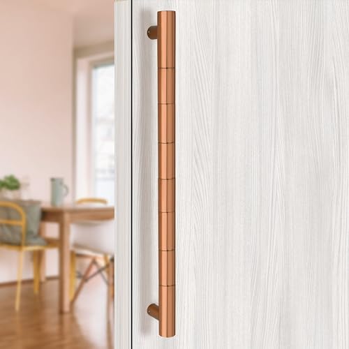 Image of ALDEN 18 inch Main Door Handle /Handle for Glass and Wooden Door /Pull and Push Stainless Steel Door Handle (PVD Rose Gold) (4 Years Warranty) (Pack of 1)