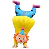 AOGOYO Inflatable Clown Costume Funny Blow up Handstand Clown Costume for Party Carnival Halloween Suit Fancy Dress