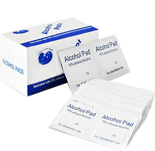 RioGree Alcohol Wipes [100 Packs] Prep Pads, Portablel Disposable Hands Protection Wet 75%
