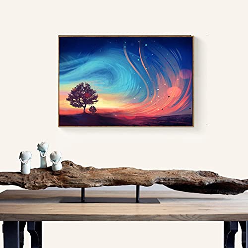 Diamond painting arbre étoilé 80x220cm pour décoration salon
