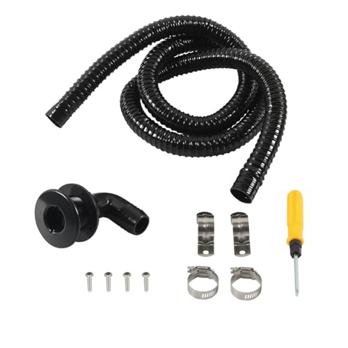 Salida de drenaje de casco en ángulo de 90 grados y 1-1/8 pulgadas para barco
