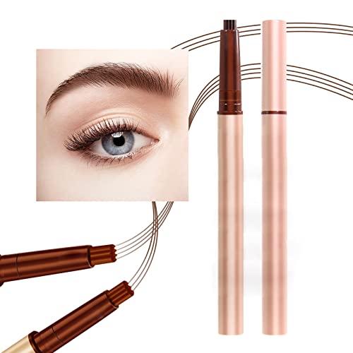 Dageda 2 In 1 Eyebrow Pen,Eyebrow Tattoo 4 Point Brow Pen With Micro-Fork Tip,Microblading Waterproof 3 Point Eyebrow Pencil,Long-Lasting Eyebrow For Women Eyebrow Makeup(Coffee Brown) #TOP24