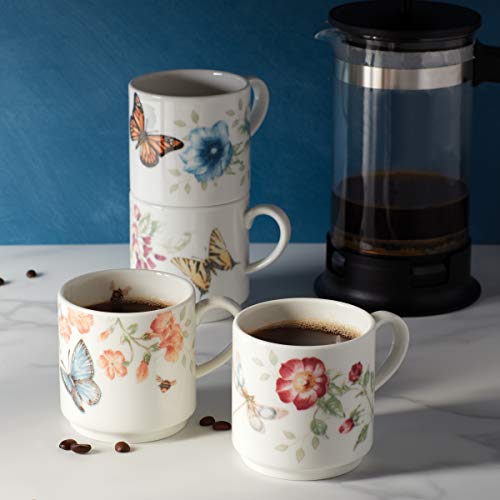 Lenox 890451 Butterfly Meadow 4-Piece Stacking Mug Set #TOP3
