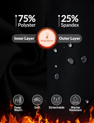 baleaf Women's Fleece Lined Leggings Thermal Hiking Pants Water Resistant Pockets Winter Warm Cargo Insulated Tights3