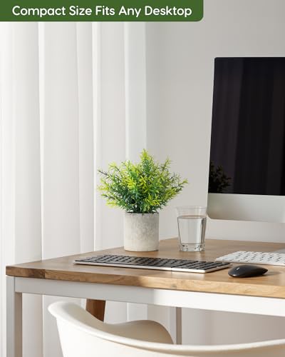 Velener Artificial Potted Rosemary Plants- Rustic Farmhouse Topiary Shrubs for Decoration Centerpieces Living Room, Shelf Bedroom Aesthetic Green Bathroom Accessories Boho Small Desk Plant Office