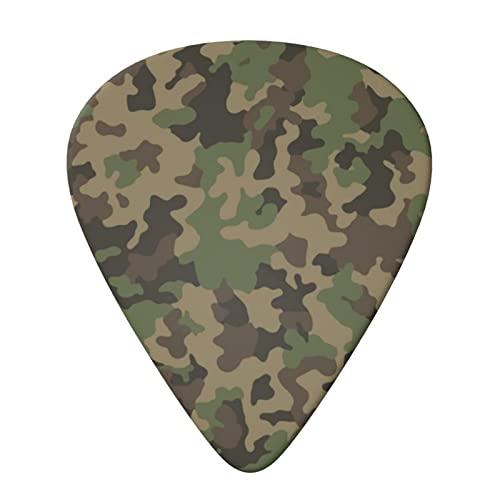 ASDTEHCY Lot de 6 médiators en celluloïd, vert camouflage, pour guitares acoustiques, électriques, basses ou ukulélé - Les Beatles, Paul McCartney, John Lennon, RIngo Starr, George Harrison ASDTEHCY Lot de 6 médiators en celluloïd, vert camouflage, pour guitares acoustiques, électriques, basses ou ukulélé – Image 4