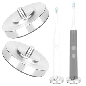 Elektrischer Zahnbürstenhalter für Badezimmer, Edelstahl, freistehend, kompatibel mit Philips Sonicare Protective Clean 5100, 4100, 5300, 6500, 6100, Philips 1100, 2100, Silber, 2 Stück