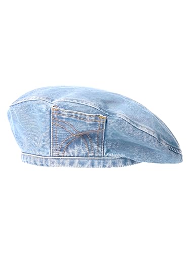 Women Painters Hat Denim Beret French Hat Casual Sun Hat