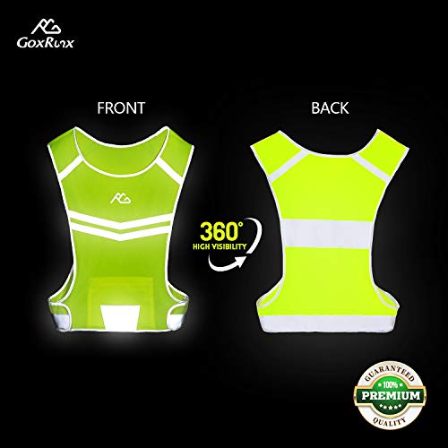 Colete de corrida reflexivo GoxRunx, colete reflexivo leve e confortável para ciclismo, colete refle