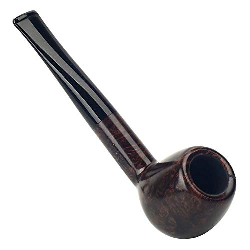 Delicate 2 Different Straight Smoking Pipe With Briar Wood Filter Pipe Brown Tobacco Pipe Gift Pack for Elders Handcrafted (Color : Wood, Size : S1)
