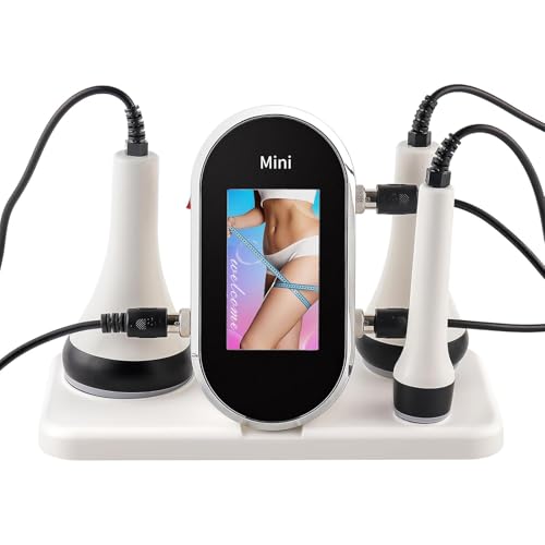 Máquina de Cavitación 3 en 1, Radiofrecuencia 40K Máquina De Cavitación Ultrasónica Al Vacío, Equipo de Belleza Facial Corporal Multifuncional, para Abdomen, glúteos y Muslos, Cuidado de la Piel