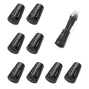 8-teiliges Spitzenkappen für Nordic Walking Stöcke aus Gummi für Wanderstöcke Asphalt Kies Berge Wandern