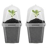 Lot de 2 gobelets en plastique transparent avec dôme ventilé pour une rétention constante ...